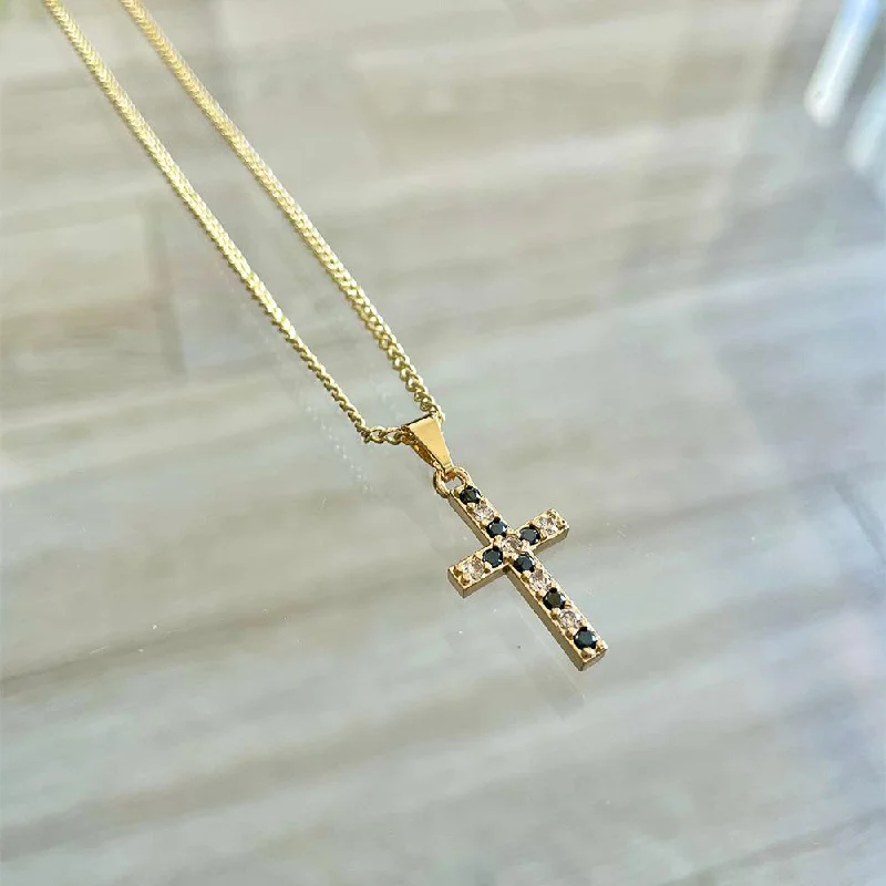 Ladies necklaces luxury brands-Double Up Cross Necklace