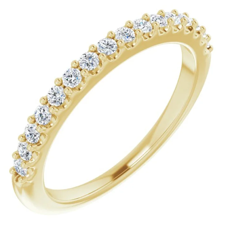 Ladies rings 2025 trends-14K Yellow 1/4 CTW Diamond Anniversary Band