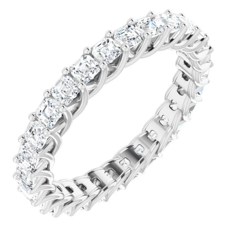 Ladies rings gold designs-Platinum 1 1/2 CTW Diamond Eternity Band