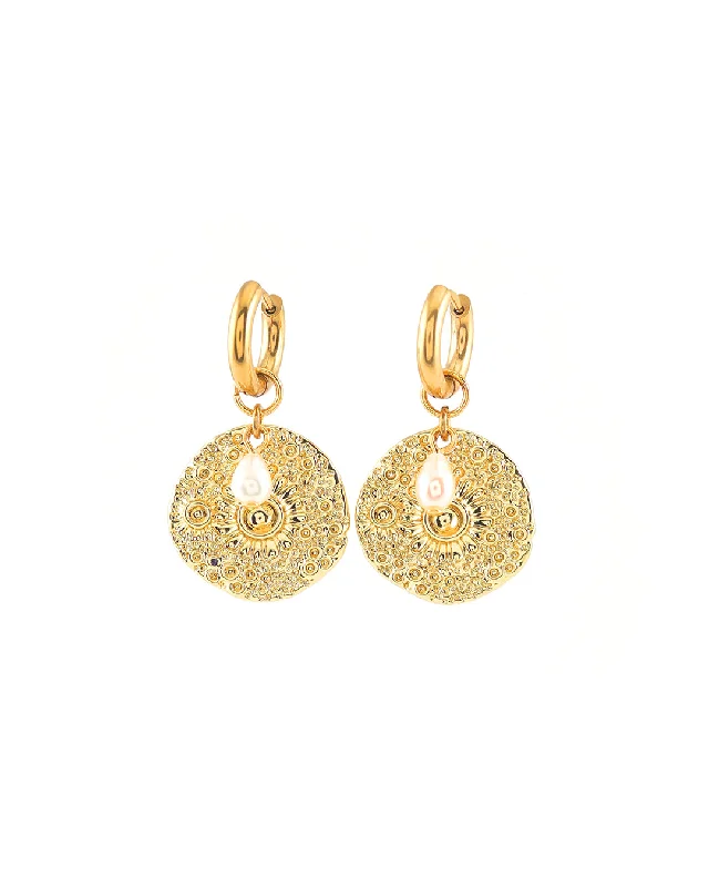 Ladies earrings delicate drops-Isla Gold Earrings