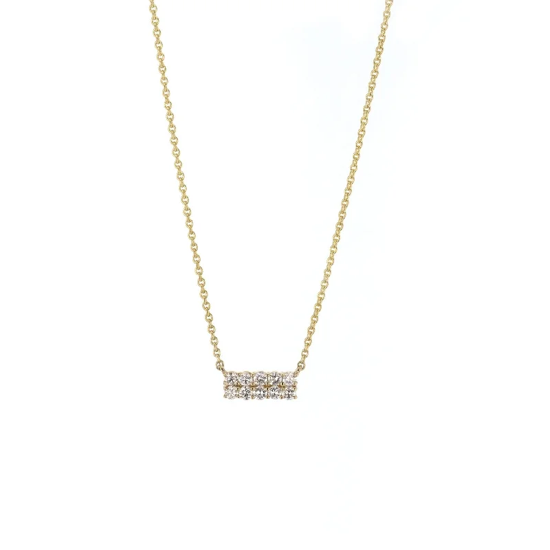 Ladies necklaces e-commerce sites-0.65 ctw Diamond Bar Necklace