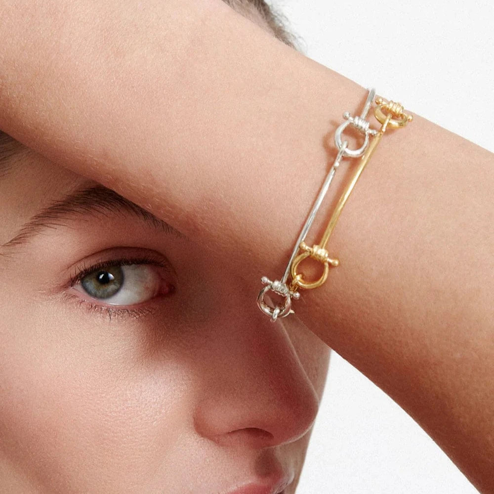 Ladies bracelets minimalist trends-Equus Bracelet in Gold