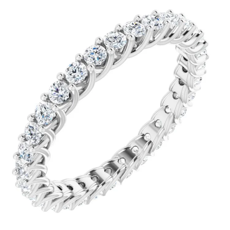 Ladies rings classic looks-14K White 5/8 CTW Diamond Eternity Band