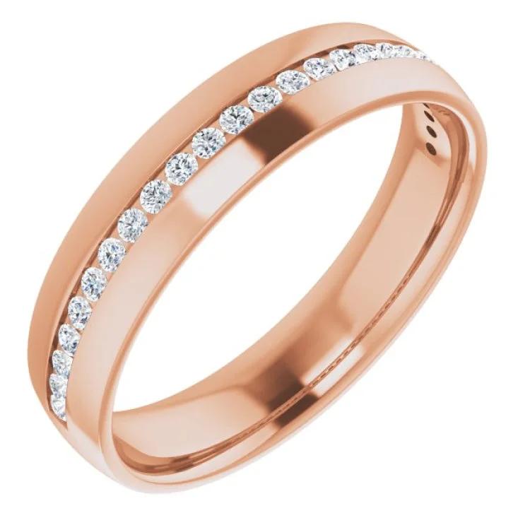 Ladies rings rose gold-14K Rose 3/8 CTW Natural Diamond Band