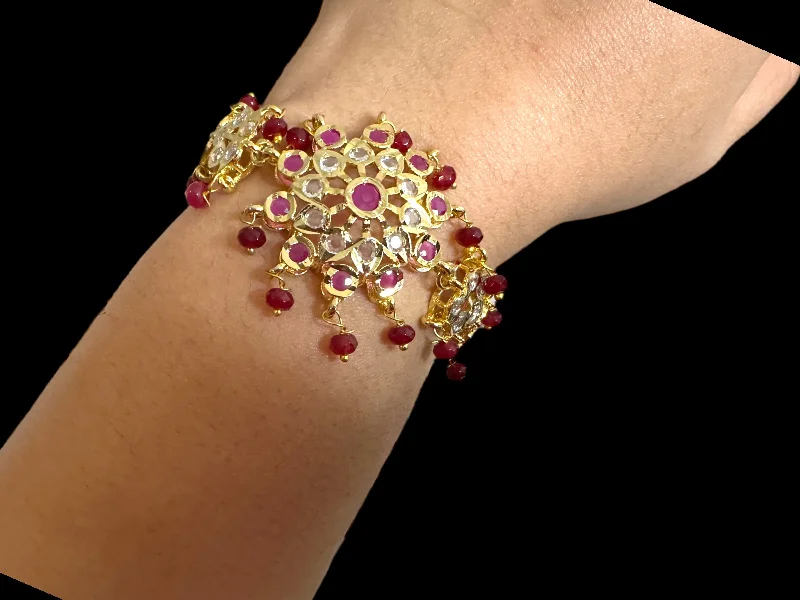 Ladies bracelets birthday surprises-Amal hyderabadi bracelet in ruby  ( READY TO SHIP )