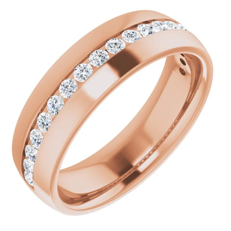 Ladies rings discount offers-14K Rose 1/2 CTW Natural Diamond Band