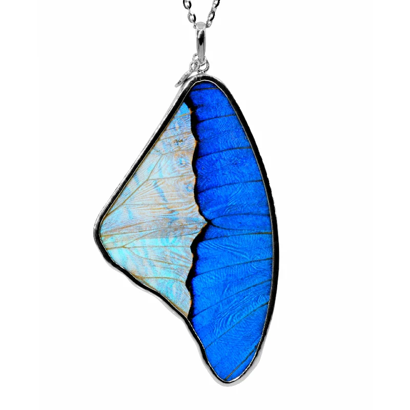 Ladies necklaces layered designs-Morpho & Sulkowski Large Butterfly Wing Necklace