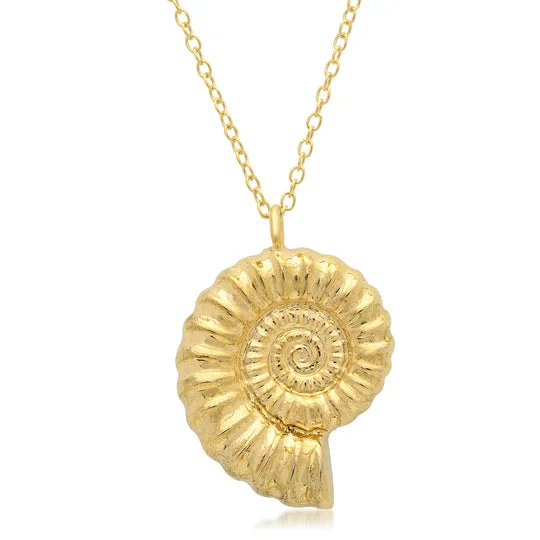 Ladies necklaces modern appeal-Ammonite Necklace