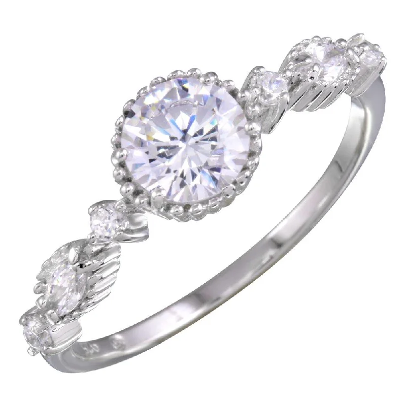 Ladies rings Asian styles-Rhodium Plated 925 Sterling Silver Multiple CZ Ring - BGR01154