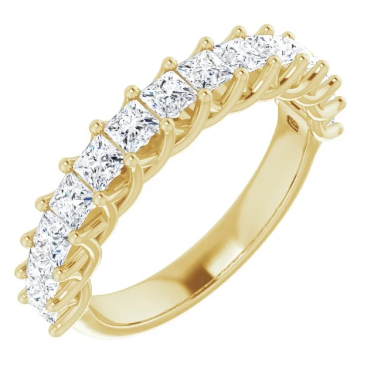 Ladies rings price range-14K Yellow 1 1/3 CTW Natural Diamond Anniversary Band