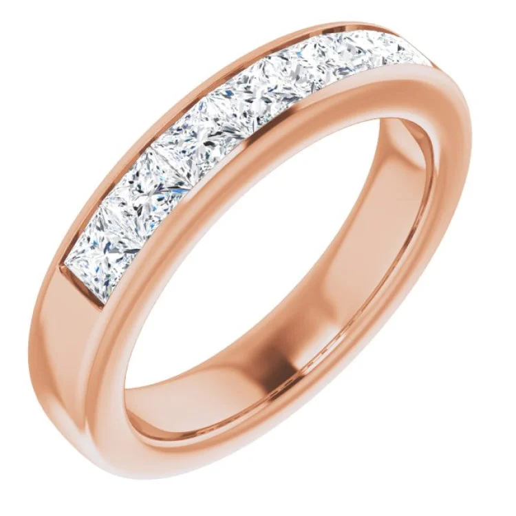 Ladies rings elegant looks-14K Rose 1 3/4 CTW Natural Diamond Band