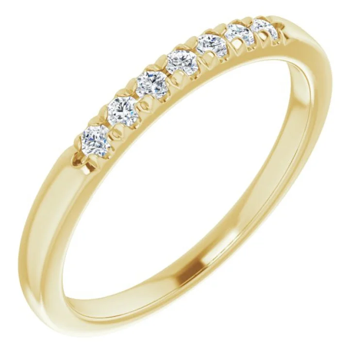 Ladies rings unique styles-14K Yellow 1/6 CTW Natural Diamond Anniversary Band