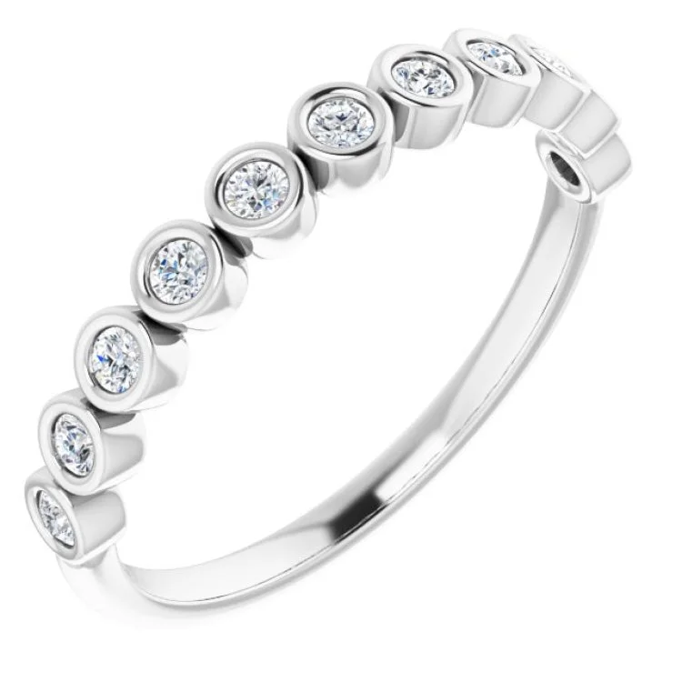 Ladies rings friendship rings-Platinum 1/5 CTW Natural Diamond Anniversary Band