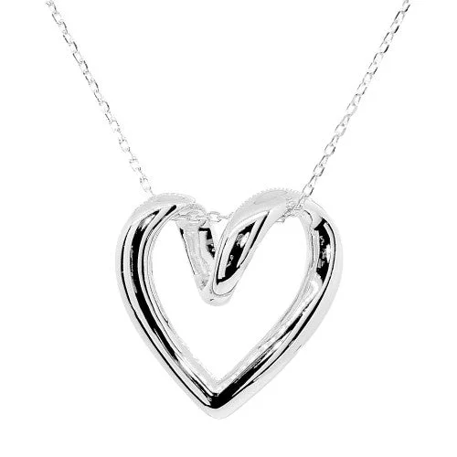 Ladies necklaces popular brands-Open Heart Necklace