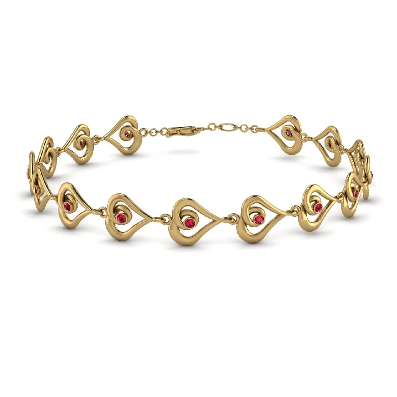 Ladies bracelets price range-Heart Ruby Bracelet - Martha No. 10