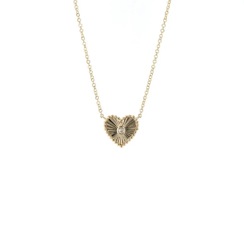 Ladies necklaces standout pieces-0.02 ctw Diamond Heart Necklace