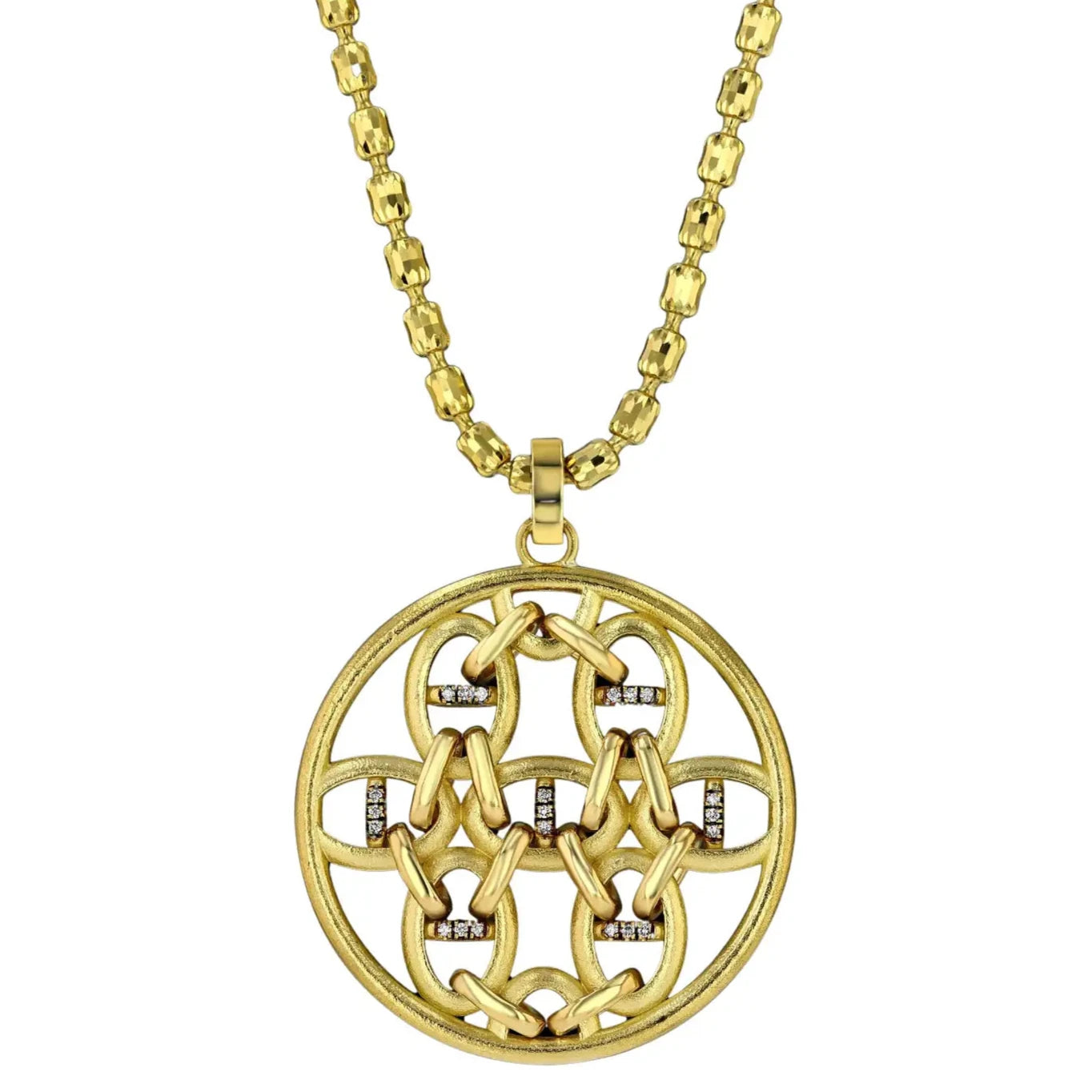 Ladies necklaces investment value-Sacred Geometry Equine Medallion Necklace