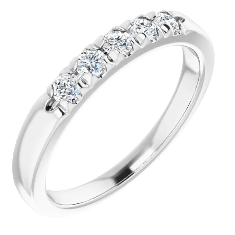 Ladies rings gift ideas-14K White 1/3 CTW Natural Diamond Anniversary Band