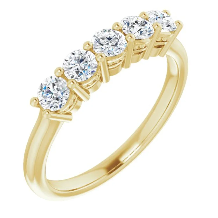 Ladies rings wedding bands-14K Yellow 1/6 CTW Natural Diamond Anniversary Band