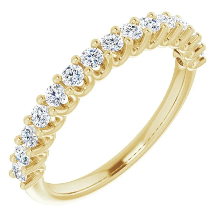 Ladies rings viral picks-14K Yellow 1/2 CTW Lab-Grown Diamond Anniversary Band