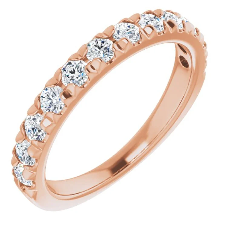 Ladies rings viral picks-14K Rose 7/8 CTW Lab-Grown Diamond Anniversry Band