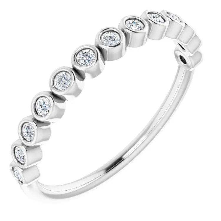 Ladies rings pinky designs-Platinum 1/6 CTW Natural Diamond Anniversary Band