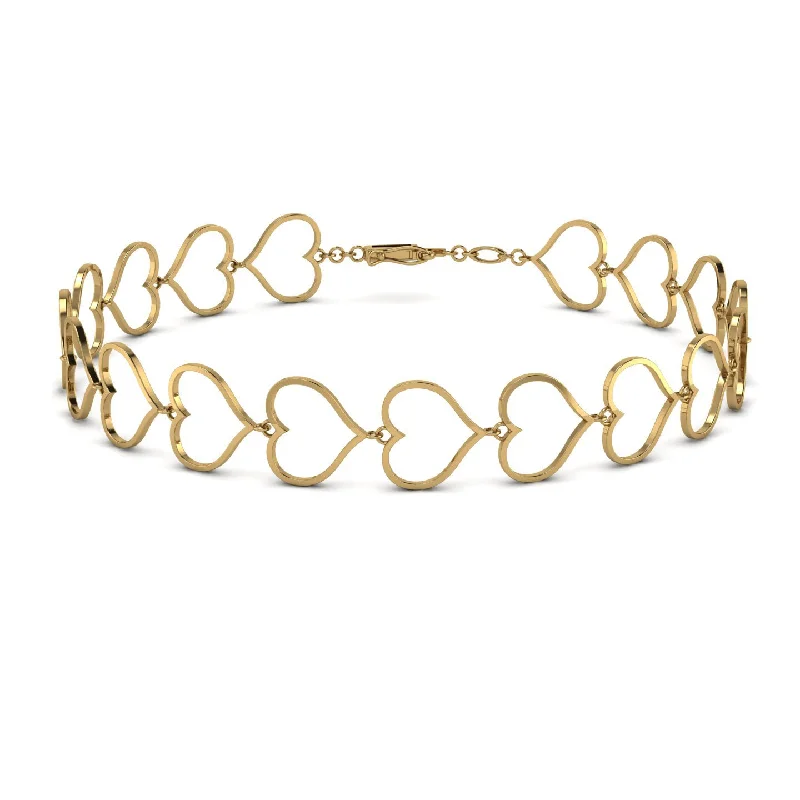 Ladies bracelets age suitability-Hear Gold Minimalist Bracelet - Kenley No. 1