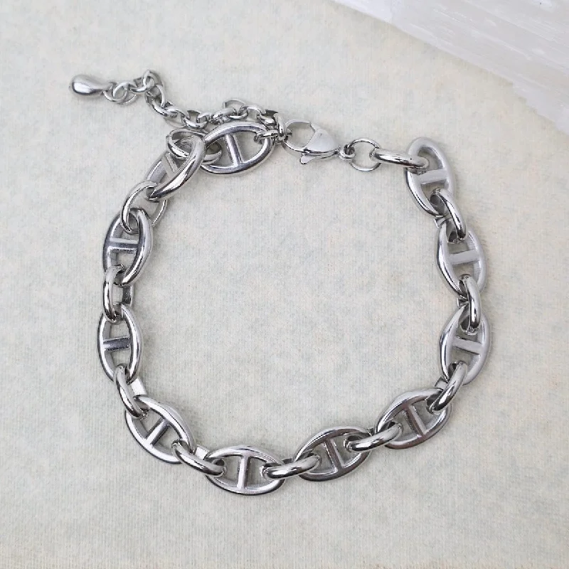 Ladies bracelets elegant designs-Mariner Chain Bracelet in Stainless Steel