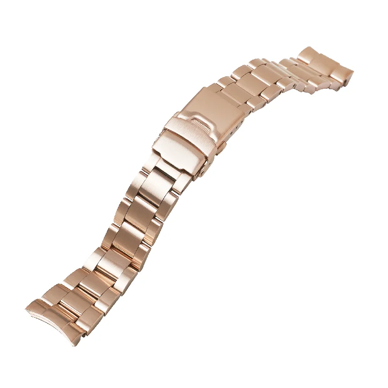 Ladies bracelets sister sets-NMK926/935 Nautilus Watch Bracelet: Oyster Rose Gold Brushed Finish