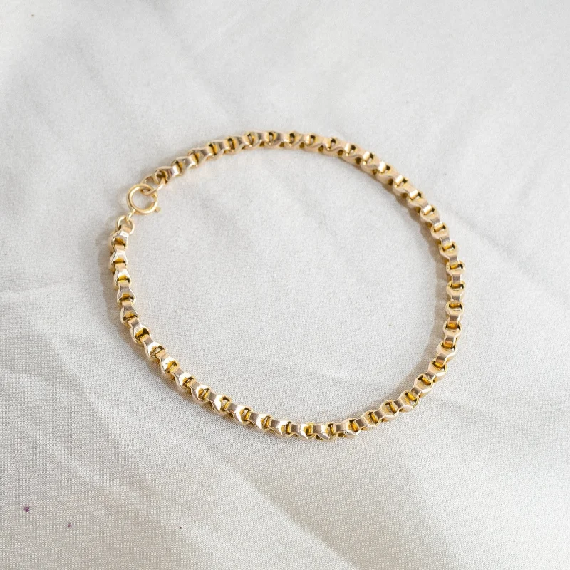 Ladies bracelets age suitability-Simple 10k Gold Chain Bracelet