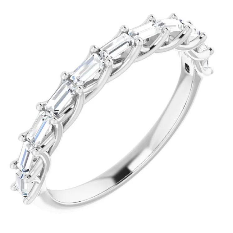 Ladies rings mature styles-Platinum 3/8 CTW Natural Diamond Anniversary Band