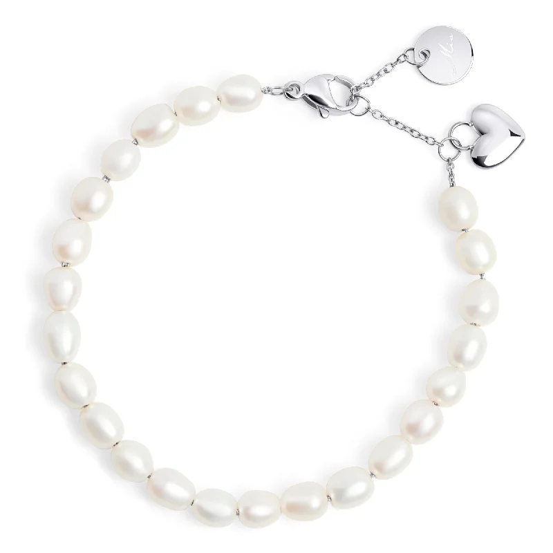 Ladies bracelets custom options-Papaya Pearl Bracelet